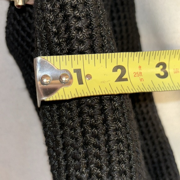 Happy & Free women’s black crochet bamboo blend  shoulder bag - Picture 9 of 9